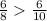 \frac{6}{8} \frac{6}{10}