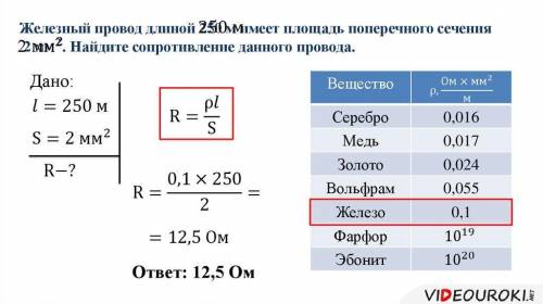 Напряжение на концах провода, изготовленного из нихромовой проволоки, равно 90 В. (Удельное сопротив