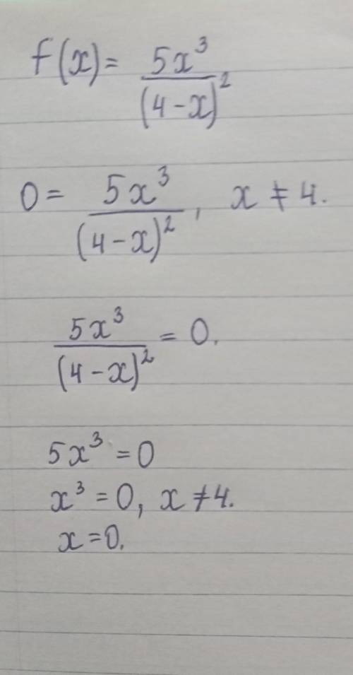 надо, найти производную функции, f(x)= 5x^3/(4-x)^2, ​