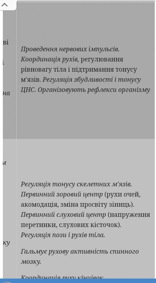 визначте залежність будови окремих структур головного мозку від виконуваних функцій ​