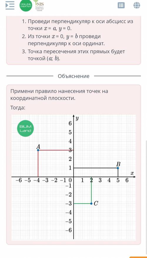 Отметь следующие точки (–4; 3), (5; 1), (2; –3) на координатной плоскости.​