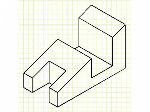 начертить это в изометрической проекции