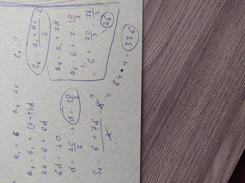 Найти сумму первых восьми членов арифметической прогрессии (аn): в которой а1=6 и а7=26.