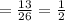 =\frac{13}{26}=\frac{1}{2}