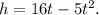 h=16t-5t^2.