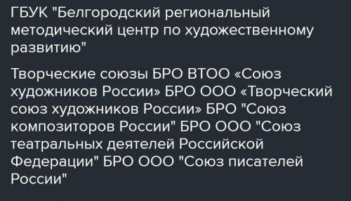 Какие учреждения культуры находится в городе Белгороде (укажи не менее трёх)напиши о работе одного и