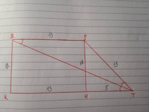 В прямоугольной трапеции диагональ является биссектрисой острого угла. Найдите площадь трапеции, есл