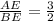 \frac{AE}{BE}=\frac{3}{2}