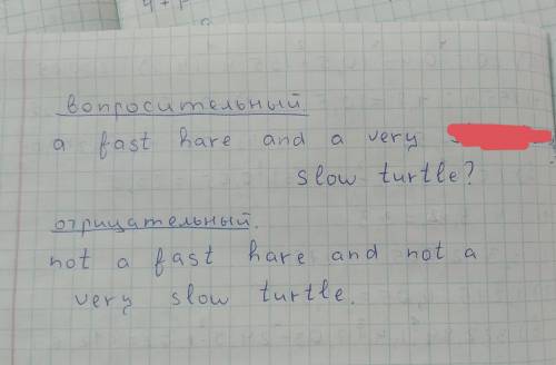 Once upon a time, there was a very fast hare and a very slow tortoise. составьте отрицательно и вопр