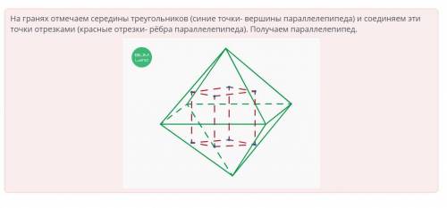 Вершинами какого многогранника являются центры граней октаэдра?ПирамидаКубПараллелепипедПризма ​