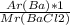 \frac{Ar(Ba)*1}{Mr(BaCl2) }