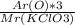 \frac{Ar(O)*3}{Mr(KClO3)}