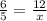 \frac{6}{5} = \frac{12}{x}