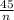 \frac{45}{n}