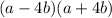 (a-4b)(a+4b)