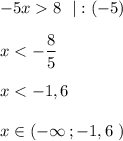 -5x8\ \ |:(-5)\\\\x