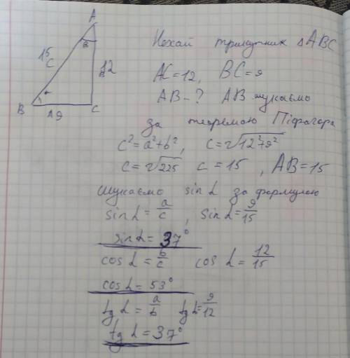 666. Користуючись малюнком 217, знайдіть синус, косинус і тангенс кутівaiß.(малюнок a)​