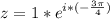 \displaystyle z= 1*e^{i*(-\frac{3\pi }{4})}