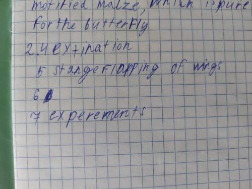 4. when a particular kind of animal no longer exists (paragraph I) 5. the noise wings make as they m