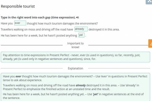 Responsible tourist Type in the right word into each gap (time expression). 6)Have youthought how mu