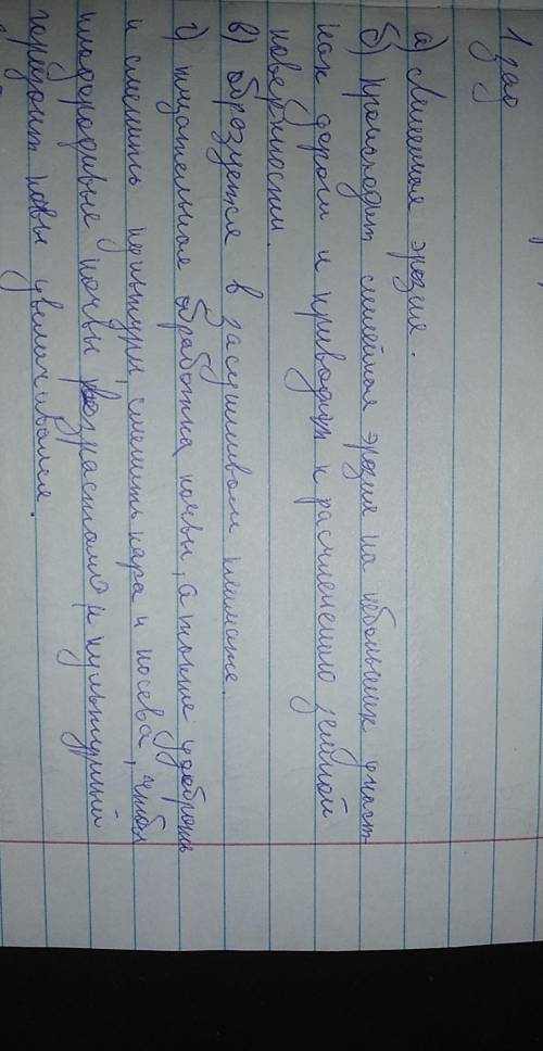 А. Какой вид эрози изображен на рисунке? б. Объясните причины возникновения данного вида почвенной э