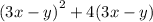 {(3x-y)}^{2}+4(3x-y)