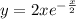 y=2xe^{-\frac{x}{2} }