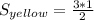 S_{yellow}=\frac{3*1}{2}