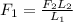 F_{1} = \frac{F_{2}L_{2} }{L_{1} }