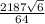 \frac{2187\sqrt{6} }{64}