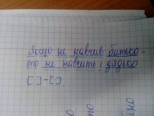 Якщо не навчив батько - то не навчить і дядько(синтаксичний розбір) ​