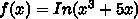 F(x)=ln(5x-3) найти производную, кто сможет тем ​