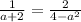 \frac{1}{a+2} =\frac{2}{4-a^2}