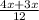 \frac{4x+3x}{12}