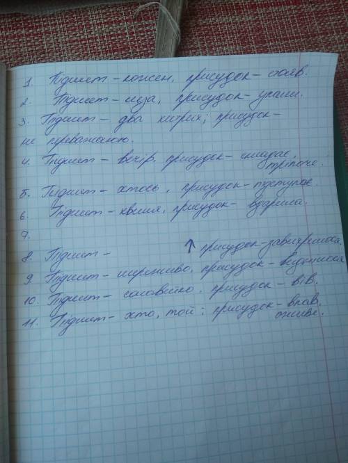 Переписати речення, підкреслити в кожному граматичну основу (підмет і присудок). Кожен з дітей стояв