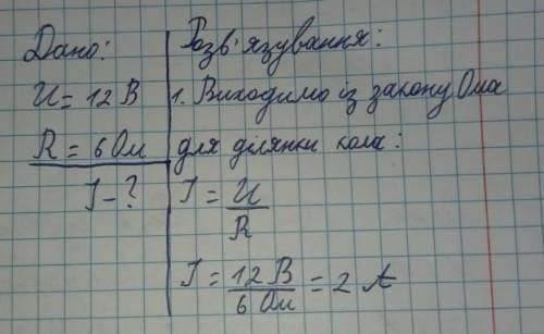 Всі резистори в колі мають опори по 6 ом. напруга на джерелі 12 В. визначити силу струму в кожному р