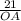 \frac{21}{OA}