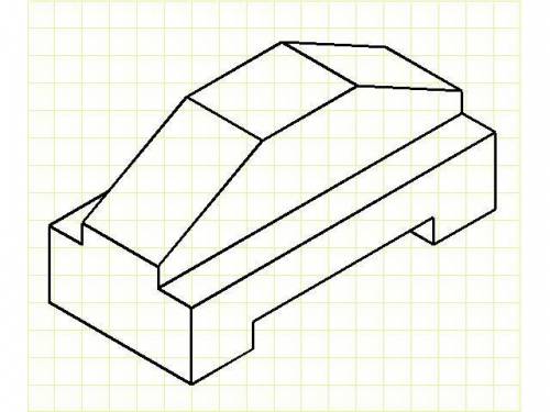 хотя бы схематично построить третью проекцию данной фигуры (вид слева) и саму фигуру в аксонометриче