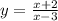 y=\frac{x+2}{x-3}