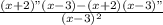 \frac{(x+2)"(x-3)-(x+2)(x-3)"}{(x-3)^{2} }