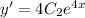 y' = 4C_2e {}^{4x}