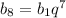 b_8=b_1q^{7}