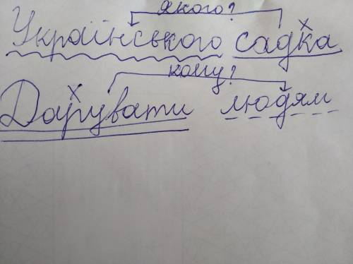 11. Підкресліть члени речення. Калина — гордість українського садка.Хочу дарувати людям радість і те