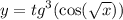 y = {tg}^{3} ( \cos( \sqrt{x} ) )