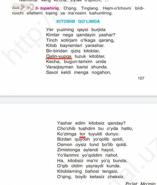 5 topshiriq Oqin Tinglang hajm-olchovni bildiruvchi sifatlarni toping va manosini tushintiring​