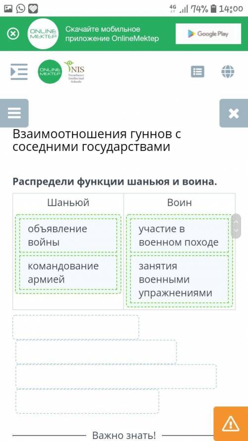 Взаимоотношения гуннов с соседними государствами Распредели функции шаньюя и воина. Шаньюй Воин +объ