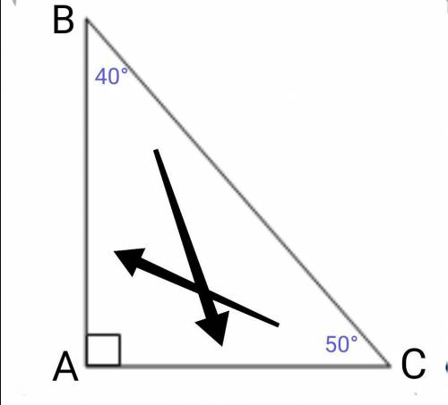 В трейгольнике ABC угол A=90° , угол B = 40° . Сравните длины сторон AB и AC AB < ACAB > AC AB