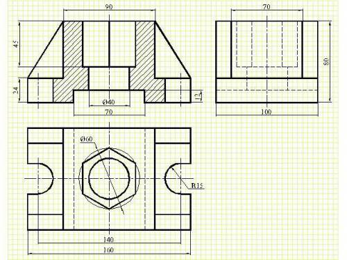 Сделать чертёж 3 вида
