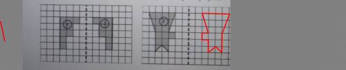 Задание 12 На левом рисунке фигуру 1 зеркально отразили относительно пунктирной линии так, что получ