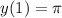 y(1) = \pi